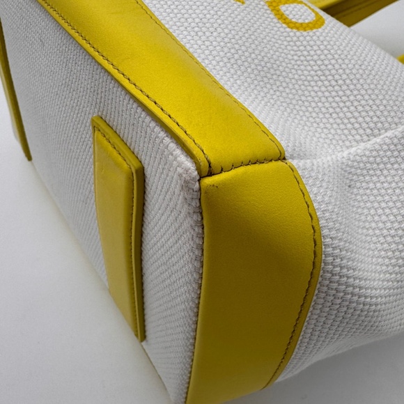 TOM FORD Calfskin Mini Logo Tote White - Picture 4 of 13